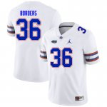 Men's Florida Gators #36 Chief Borders NCAA Nike White Authentic Stitched College Football Jersey SRJ8462HK